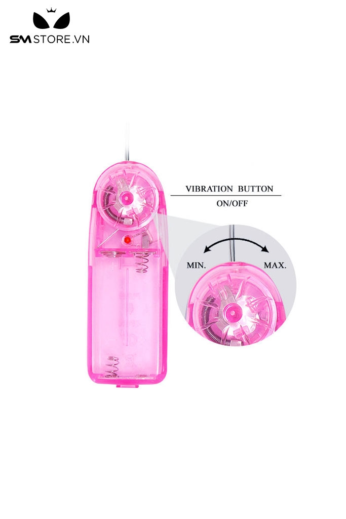 SMT1707 - Trứng rung nhựa 2 đầu có dương vật dài 8.9cm