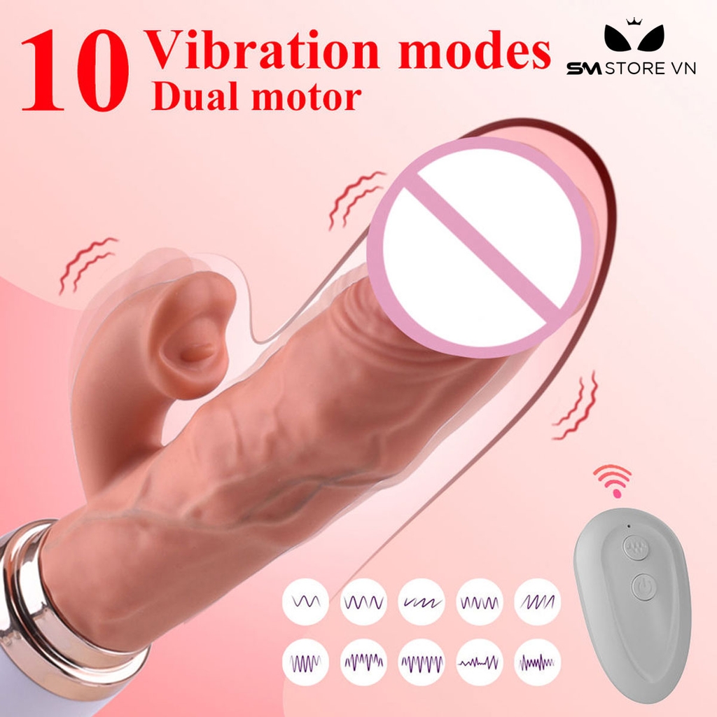 SMT2716 - Máy làm tình điều khiển từu xa rung xoay 180 độ dài 24cm