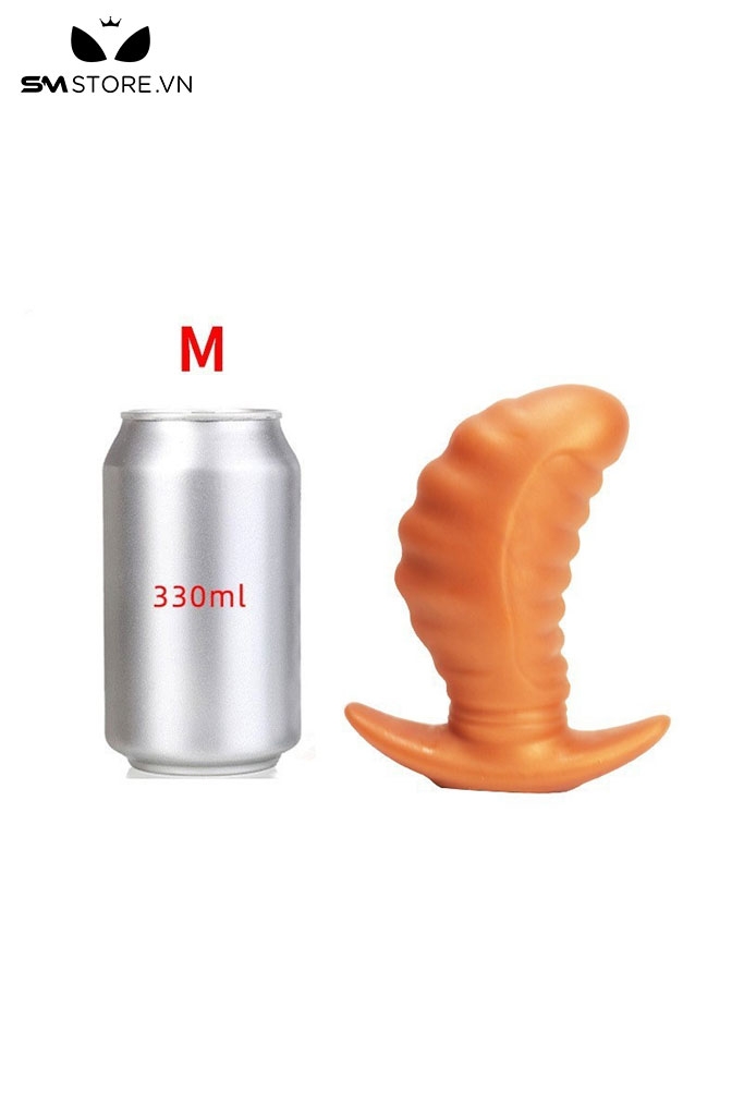 SMT1292 - Phích cắm hậu môn silicon xanh uốn dẻo có 3 kích cỡ