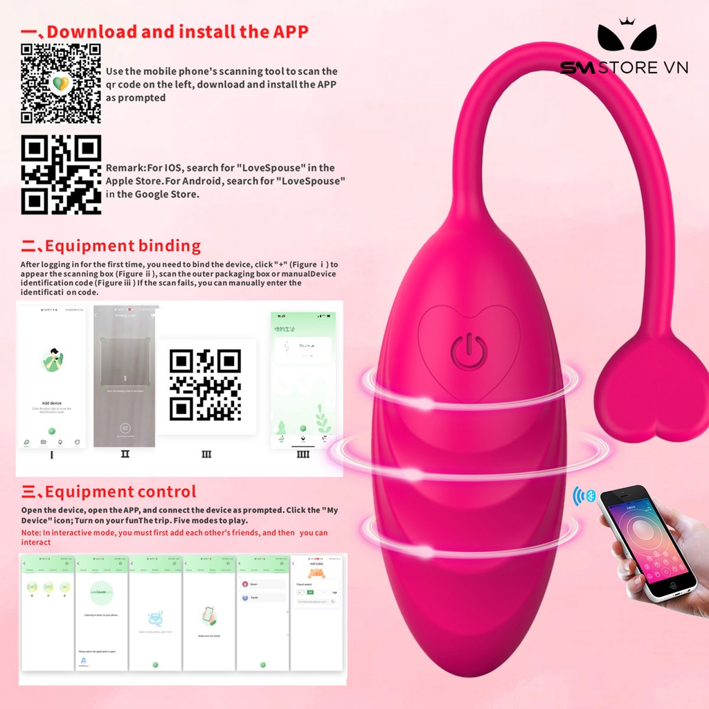 SMT1322 - Trứng rung ngụy trang con nòng nọc điều khiển từ xa