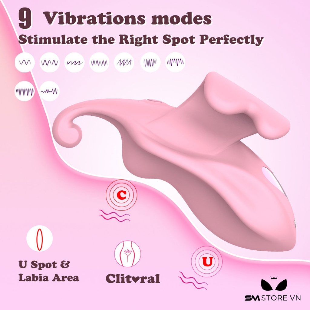 SMT2368 - Máy rung ngón tay hình con bướm có 9 chế độ dài 8cm