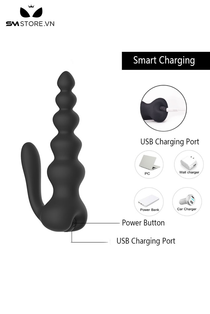 SMT1565 - Đồ chơi hậu môn điều khiển từ xa anal bead có 10 tần số