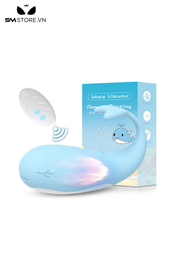 SMT1046 - Trứng rung cá voi silicon điều khiển qua APP có 10 chế độ