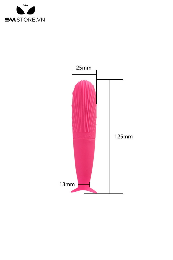 SMT1967 - Trứng rung đuôi cá silicon dài 12.5cm kích thích điểm G