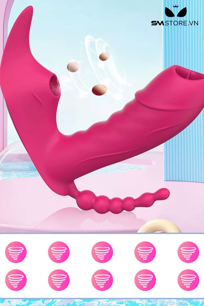 SMT1505 - Máy rung liếm hút silicon có chế độ sưởi ấm đến 42 độ