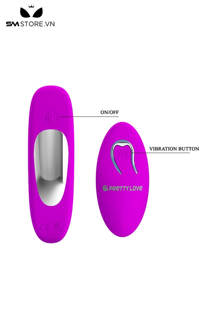 SMT1498 - Trứng rung 2 đầu Pretty Love điều khiển từ xa dài 85mm