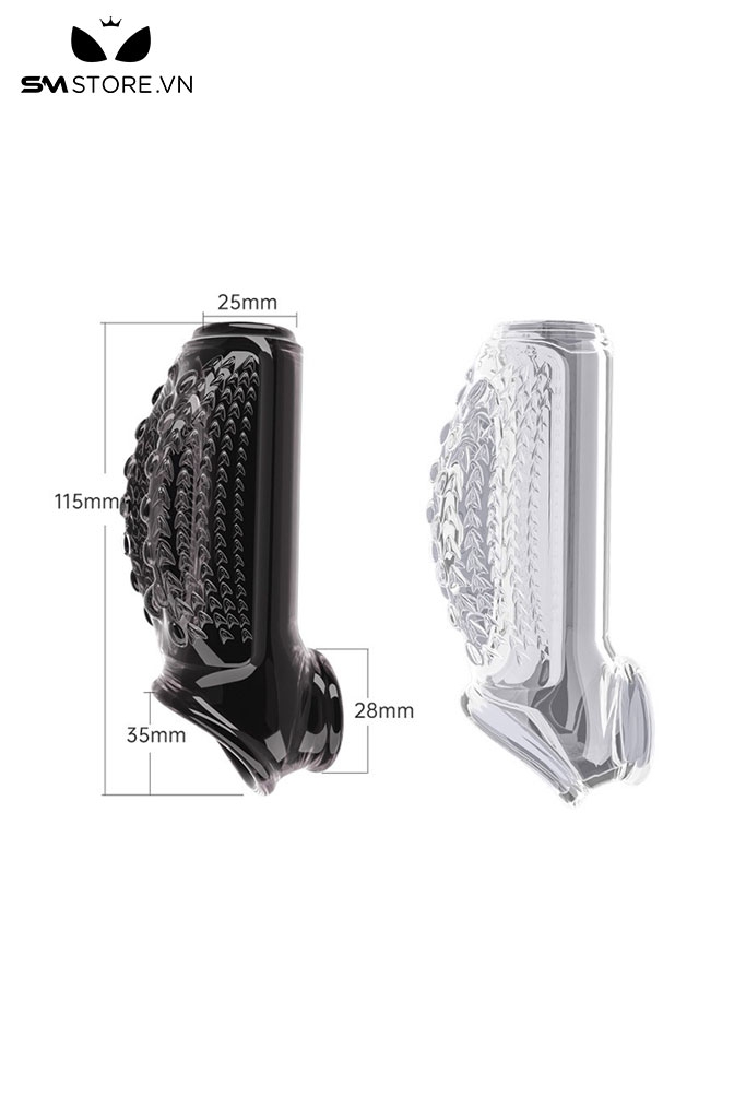 SMT517 - Bao cao su đôn dên mai rùa nhiều gai silicon dài 11.5 cm