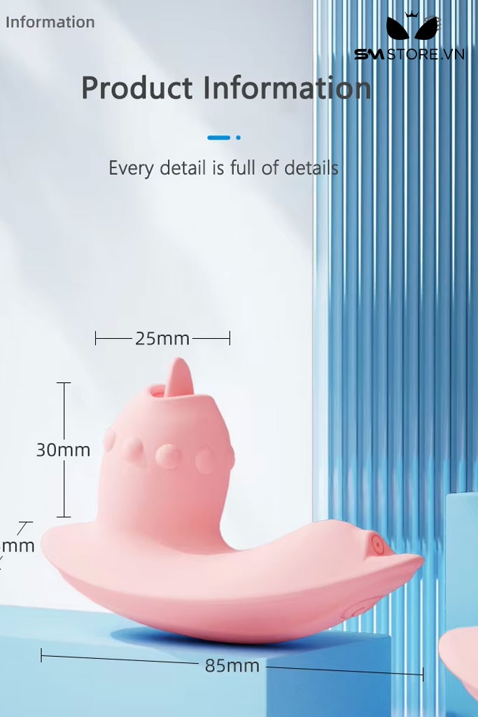 SMT1862 - Máy rung âm đạo có lưỡi với 10 chế độ điều khiển xa