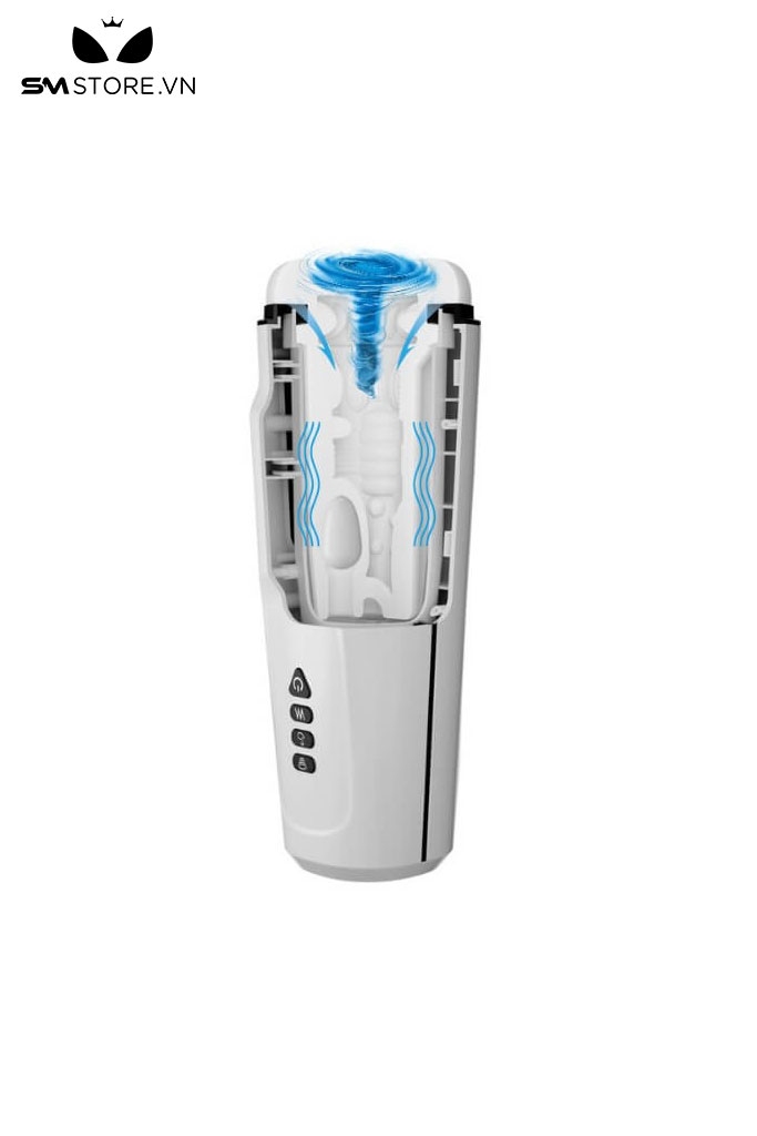 SMT1455 - Cốc thủ dâm rung tự động có gân nổi ôm sát và âm thanh