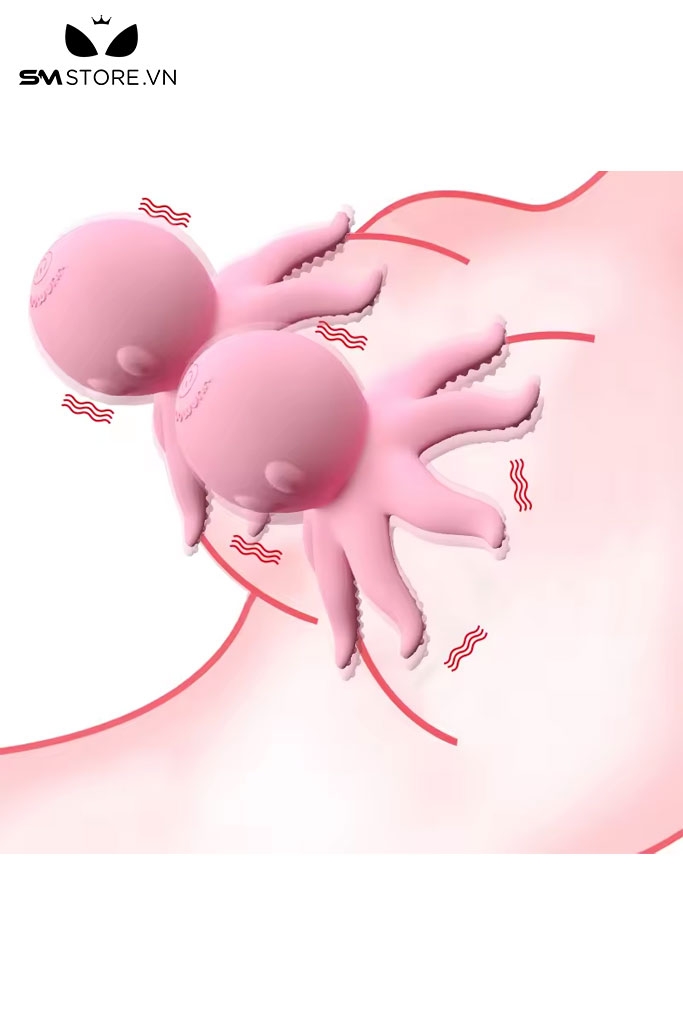 SMT2069 - Máy rung núm vú ngụy trang con bạch tuộc dài 7.5cm