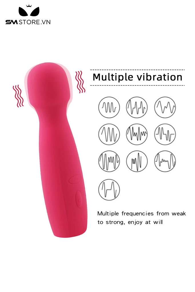 SMT2871 - Chày rung tình yêu silicon nụ hoa dài 115mm chống nước