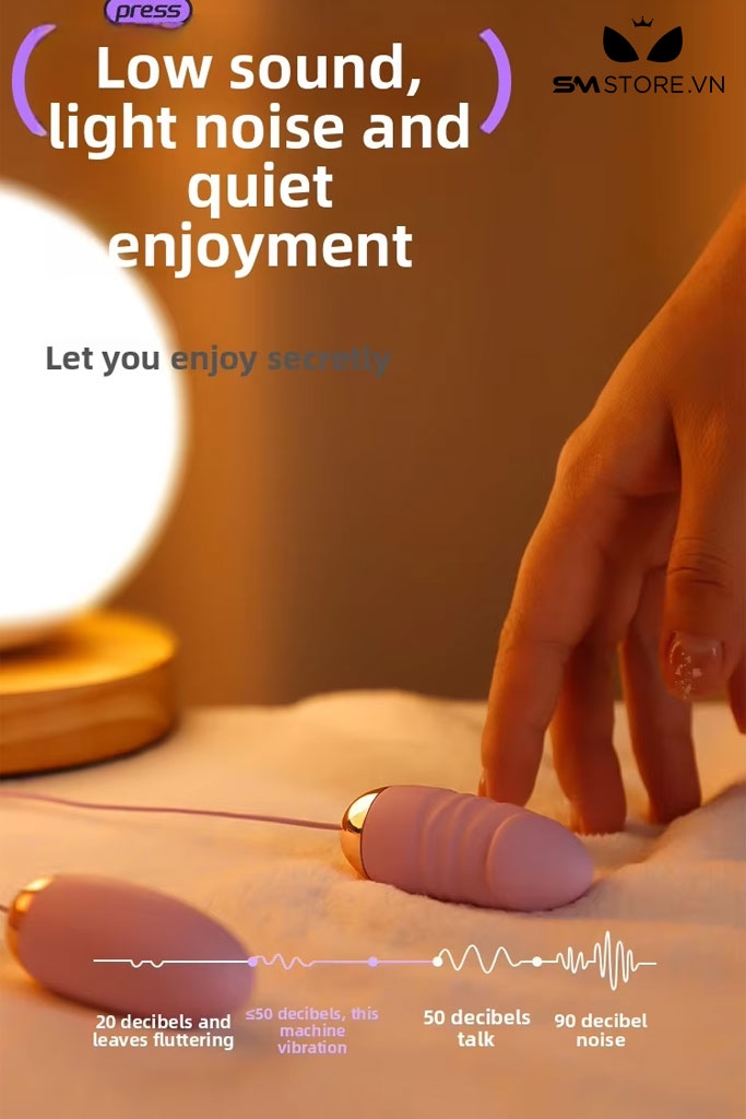 SMT1688 - Trứng rung 2 đầu silicon có 10 chế độ dài 64mm