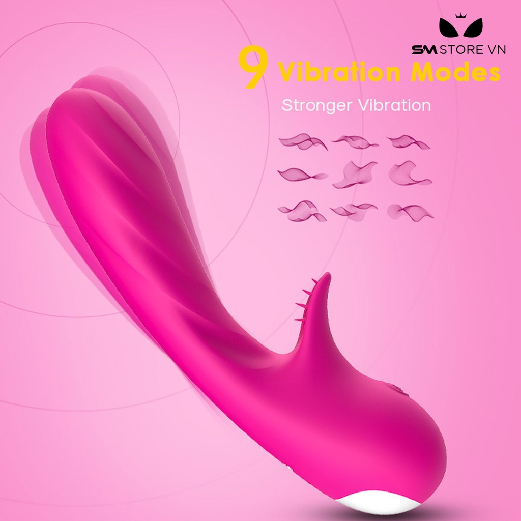 SMT2549 - Máy rung có lưỡi liếm dài 18cm và 9 chế độ sạc điện