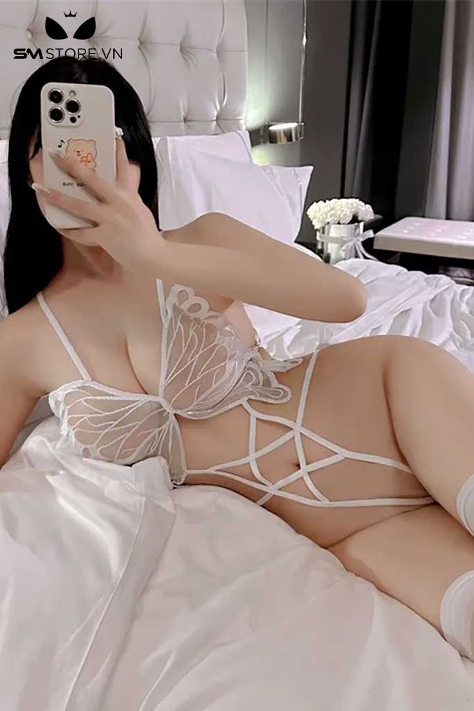 SMS580 - Đồ lót dây sexy 1 mảnh hình cánh bướm dây buộc sau gợi cảm