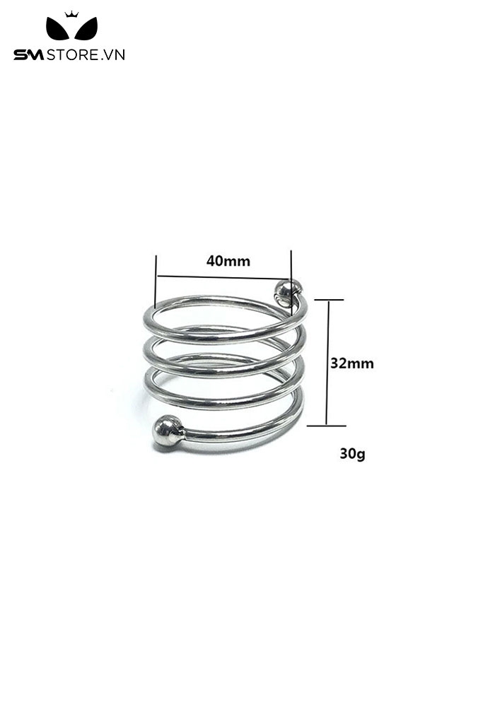 SMT559 - Vòng đeo cu inox hình lò xo có bi với 5 phiên bản khác nhau