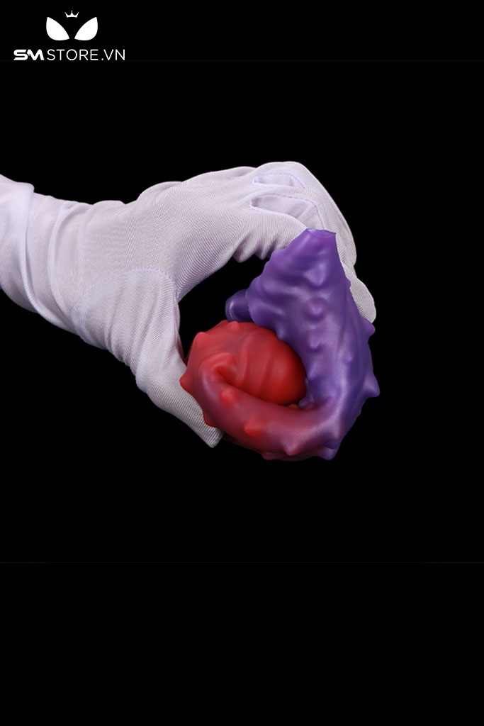 SMT2436 - Dương vật giả silicon rỗng ruột có gai đeo bìu và 3 size