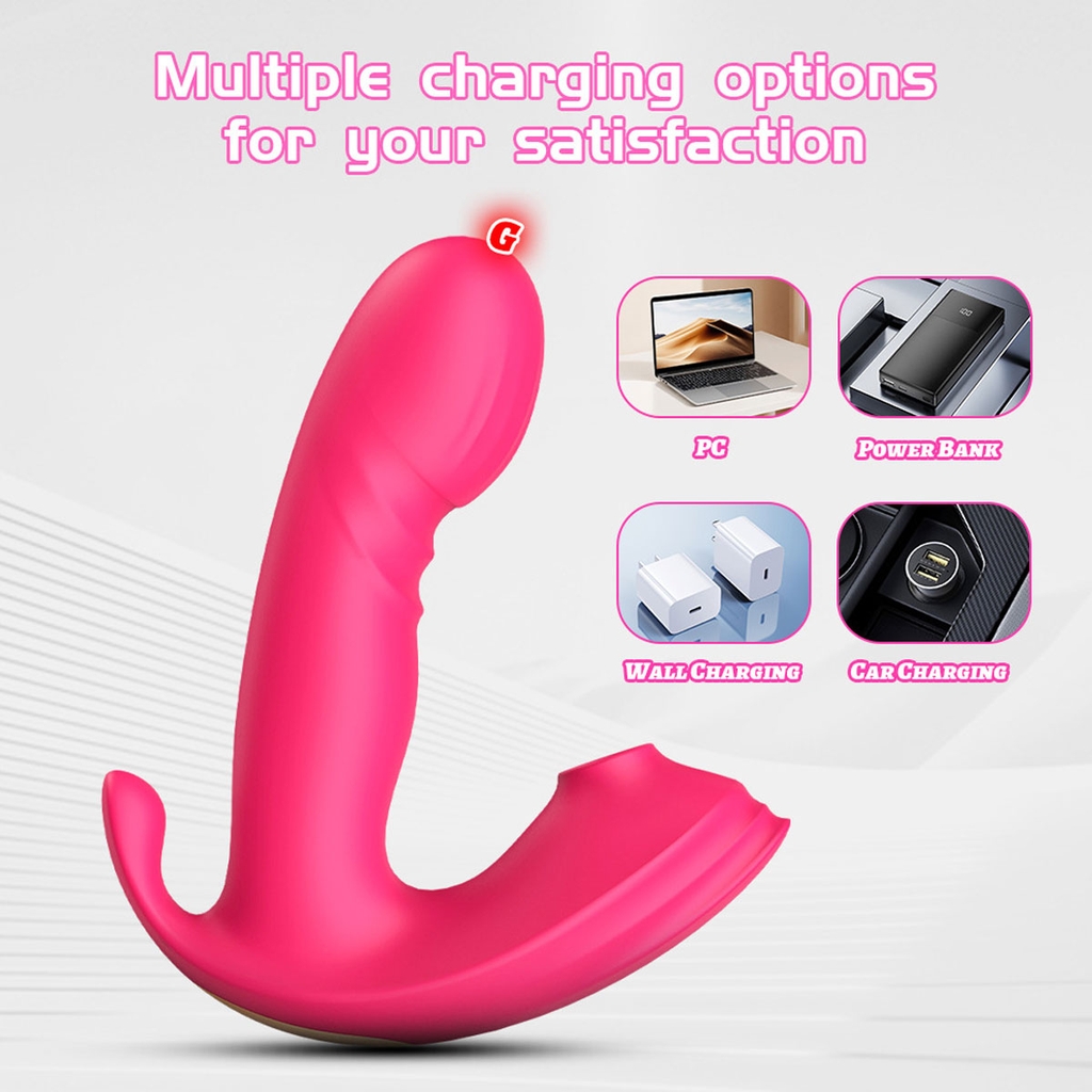 SMT2854 - Máy rung hút đầu dương vật silicon điều khiển qua APP