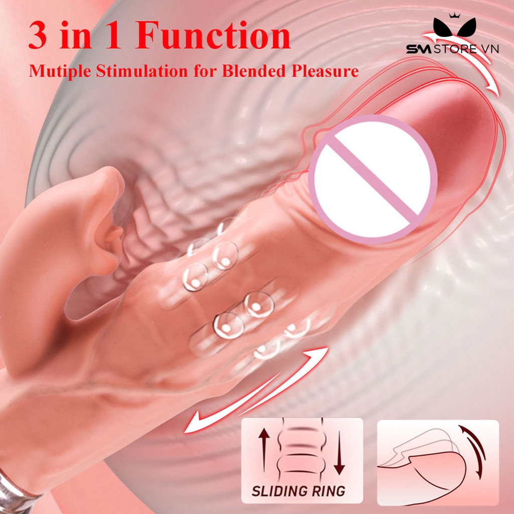 SMT2716 - Máy làm tình điều khiển từu xa rung xoay 180 độ dài 24cm