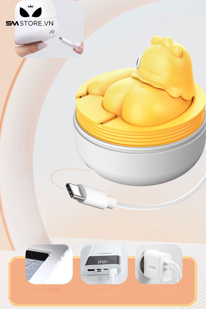 SMT1043 - Máy rung hút hình gà con với 8 chế độ có khả năng chống nước