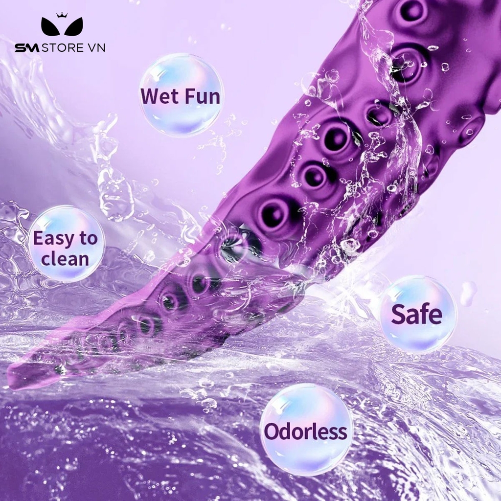 SMT1469 - Chày rung ngụy trang con bạch tuộc tím có 7 chế độ