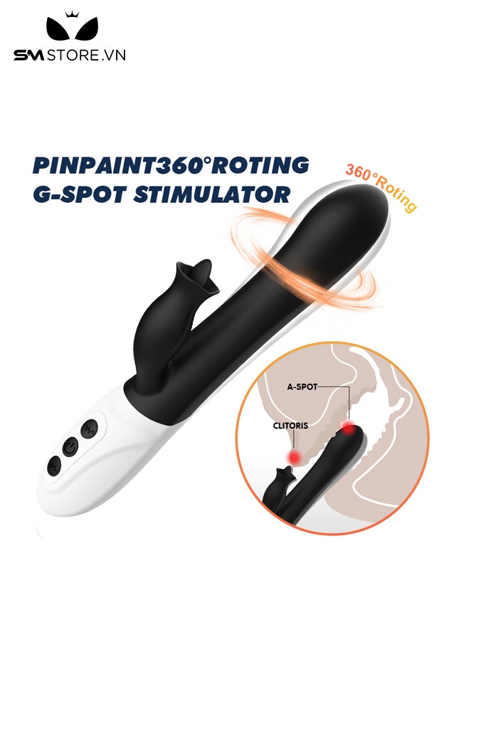 SMT2793 - Máy rung 2 đầu có lưỡi liếm và 23 tần số dài 224mm