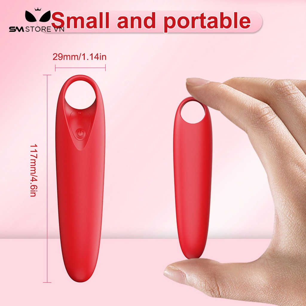 SMT1312 - Trứng rung silicon nhỏ gọn có 12 tần số dài 117mm