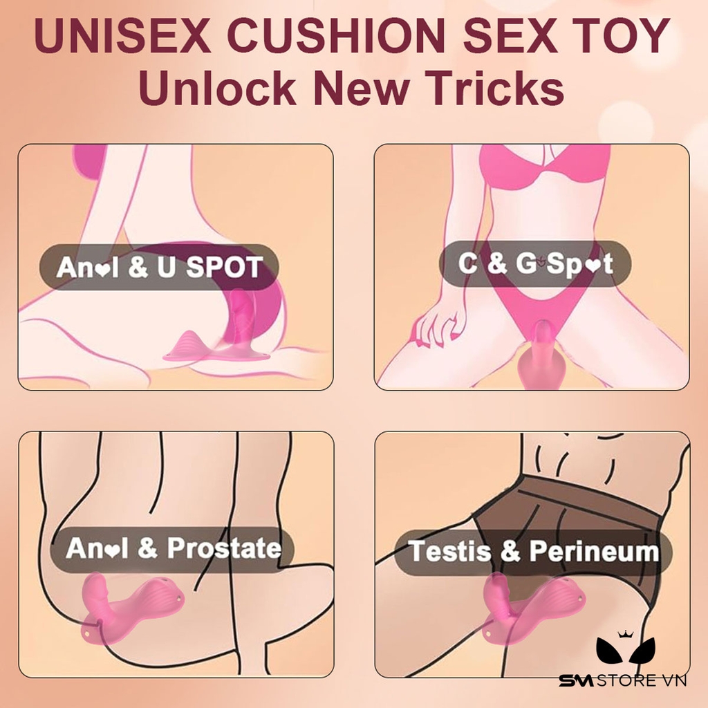 SMT2008 - Máy rung hậu môn silicon có 9 chế độ điều khiển qua APP