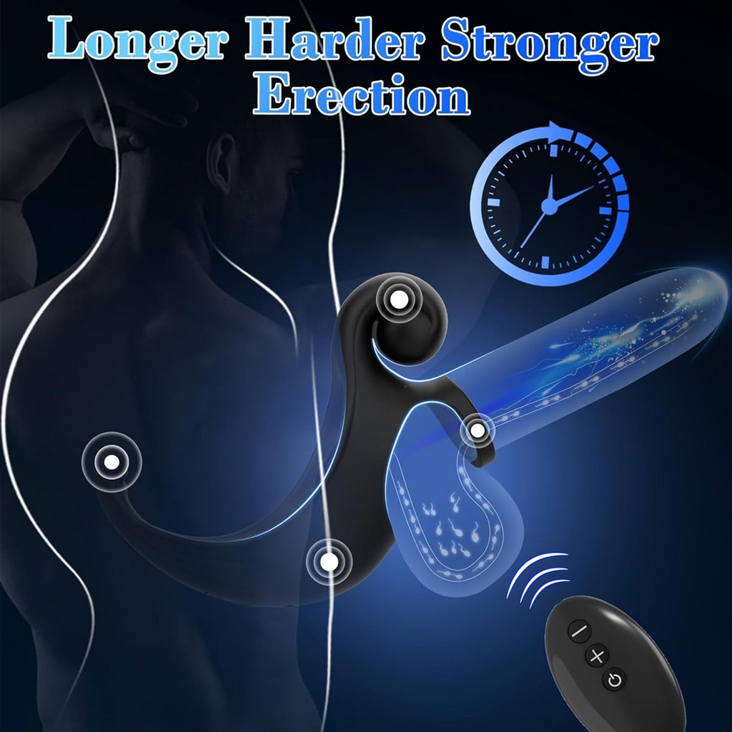 SMT2831 - Vòng đeo tinh hoàn có 10 chế độ hình con ốc sên