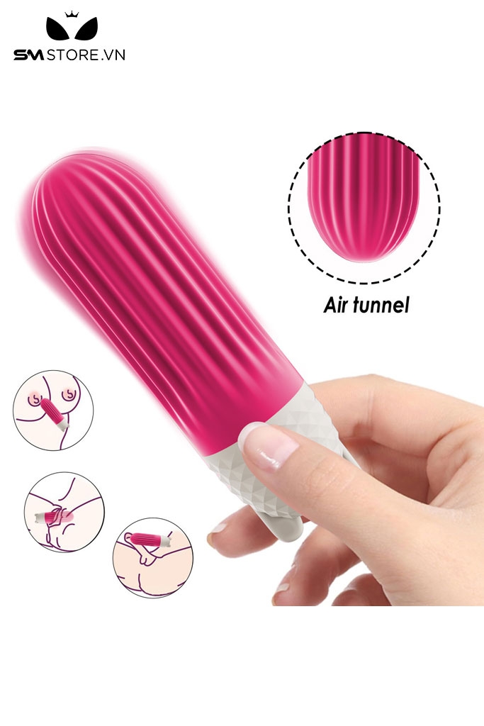 SMT1324 - Trứng rung tai gấu có 10 tần số sạc USB dài 8.4cm