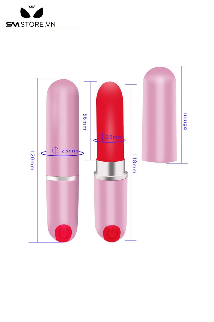 SMT1189 - Trứng rung ngụy trang thỏi son môi dùng sạc dài 12cm