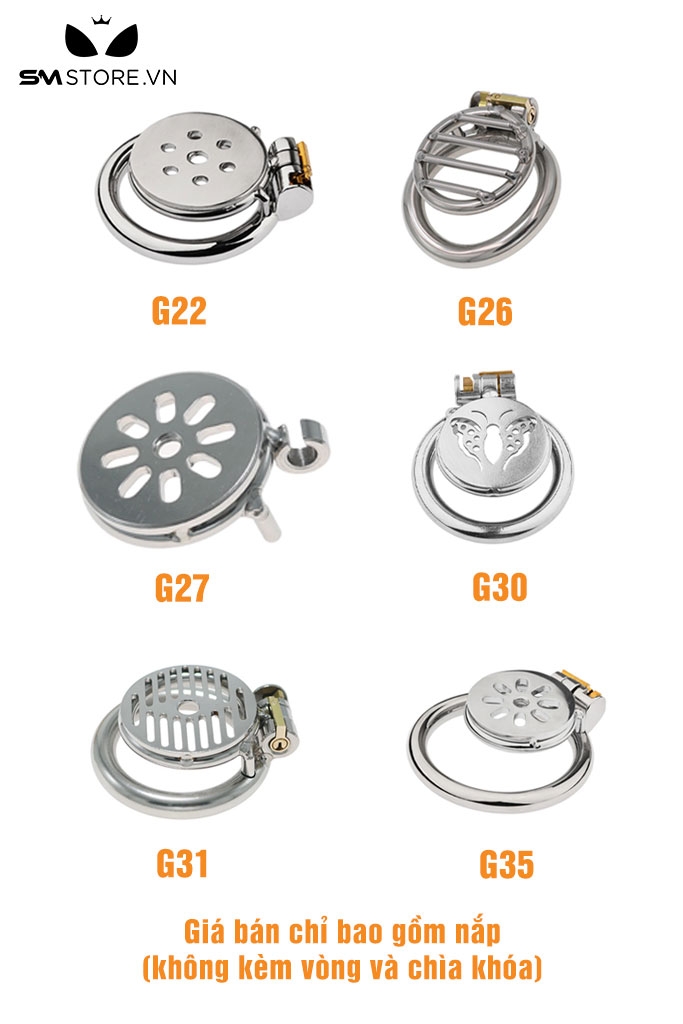 SMT10000 - Phụ kiện khóa dương vật với 16 kiểu lồng khóa inox