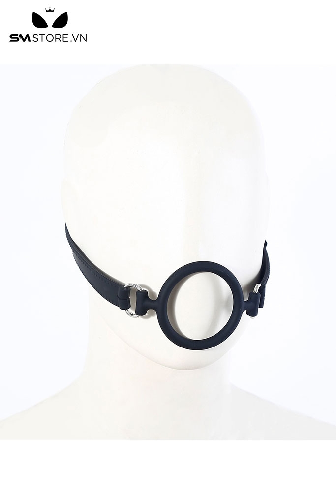 SMT1398 - Ring gag đen bằng silicon với đường kính 5 và 6.4cm