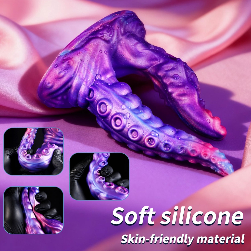 SMT2951 - Dương vật giả 2 đầu có xúc tu silicon dài 22cm