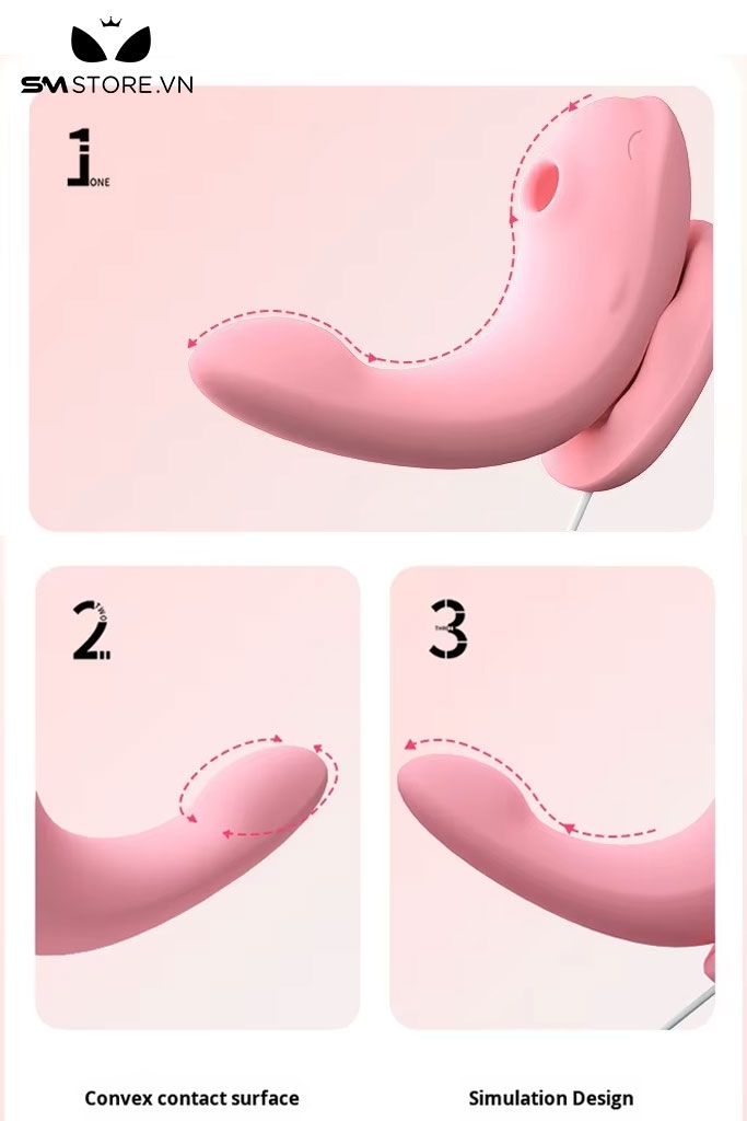 SMT1657 - Máy rung hút âm đạo ngụy trang cá voi chống thấm nước