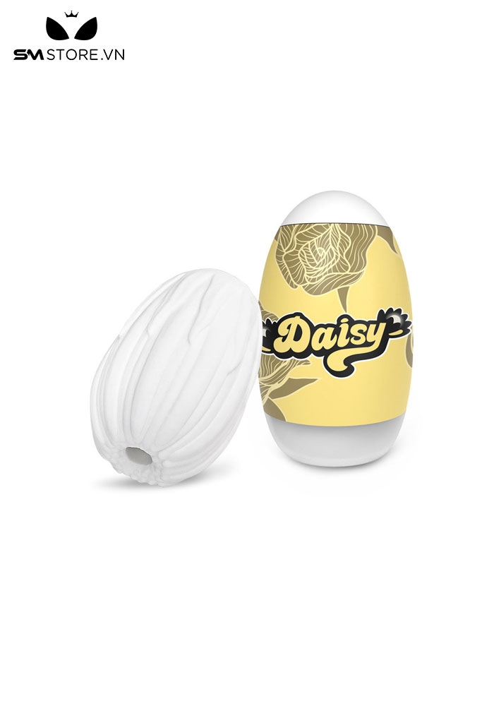 SMT2244 - Cốc thủ dâm mini silicon trắng hình bông hoa dài 91mm