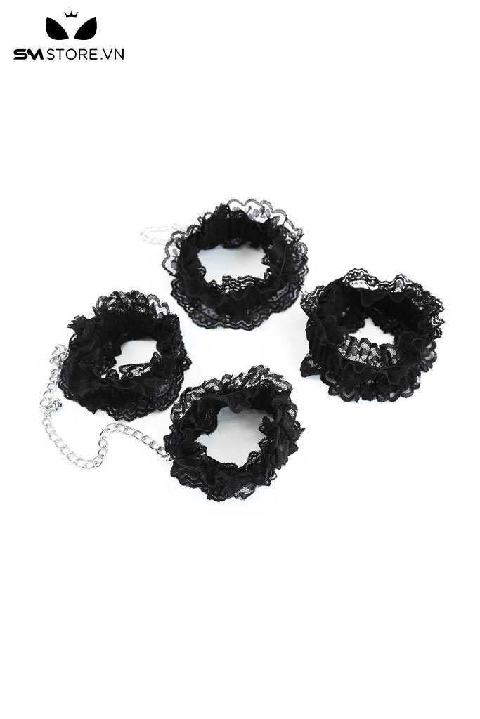 SMT1599 - Bộ đồ 5 món trói tay chân, quần lót, roi và dán ngực