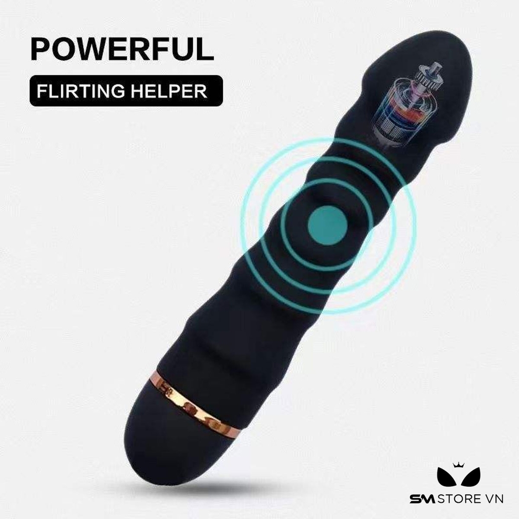 SMT1687 - Dương vật giả mini silicon có 20 tần số rung dài 16.3cm