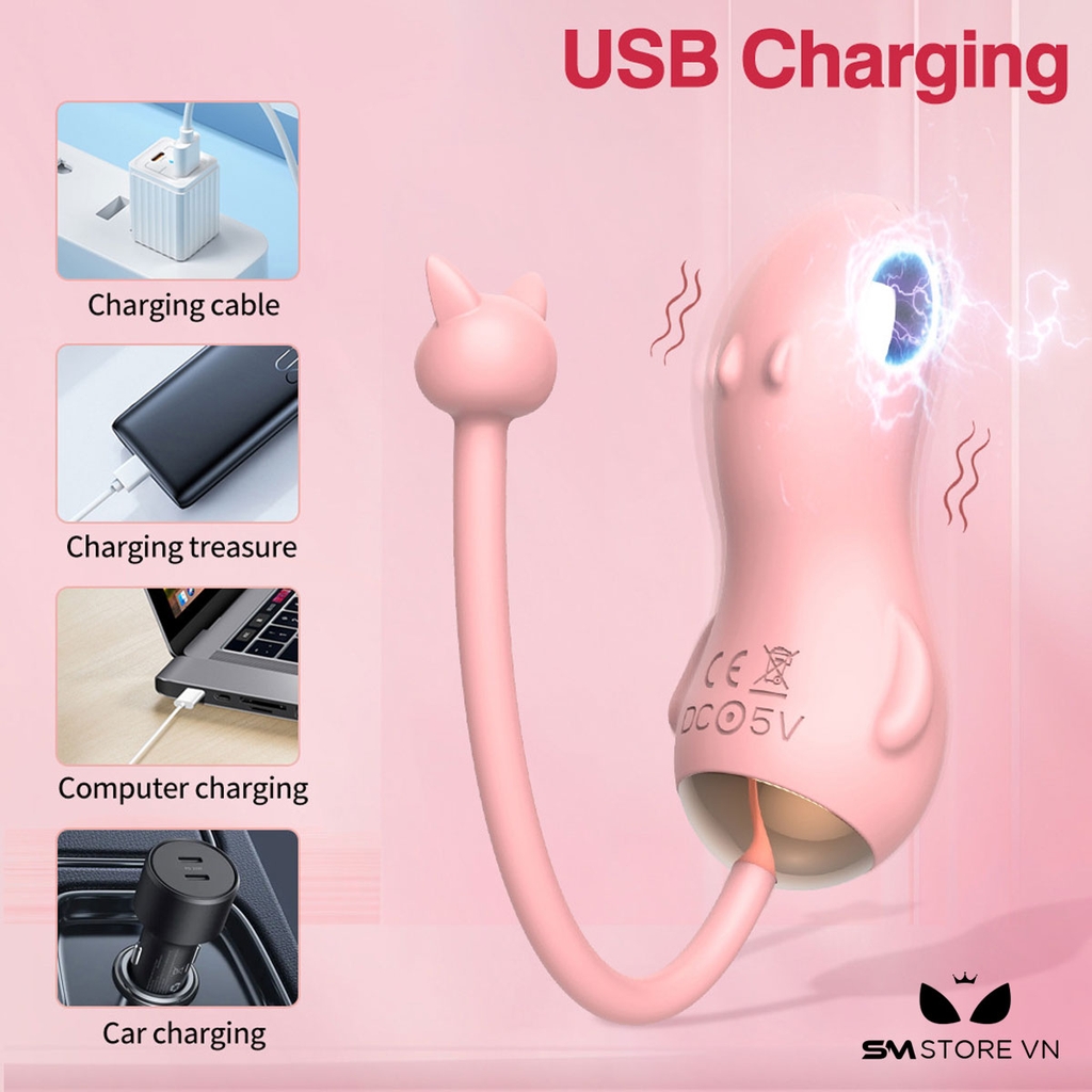 SMT1546 - Trứng rung 10 chế độ và sốc điện ngụy trang con chuột