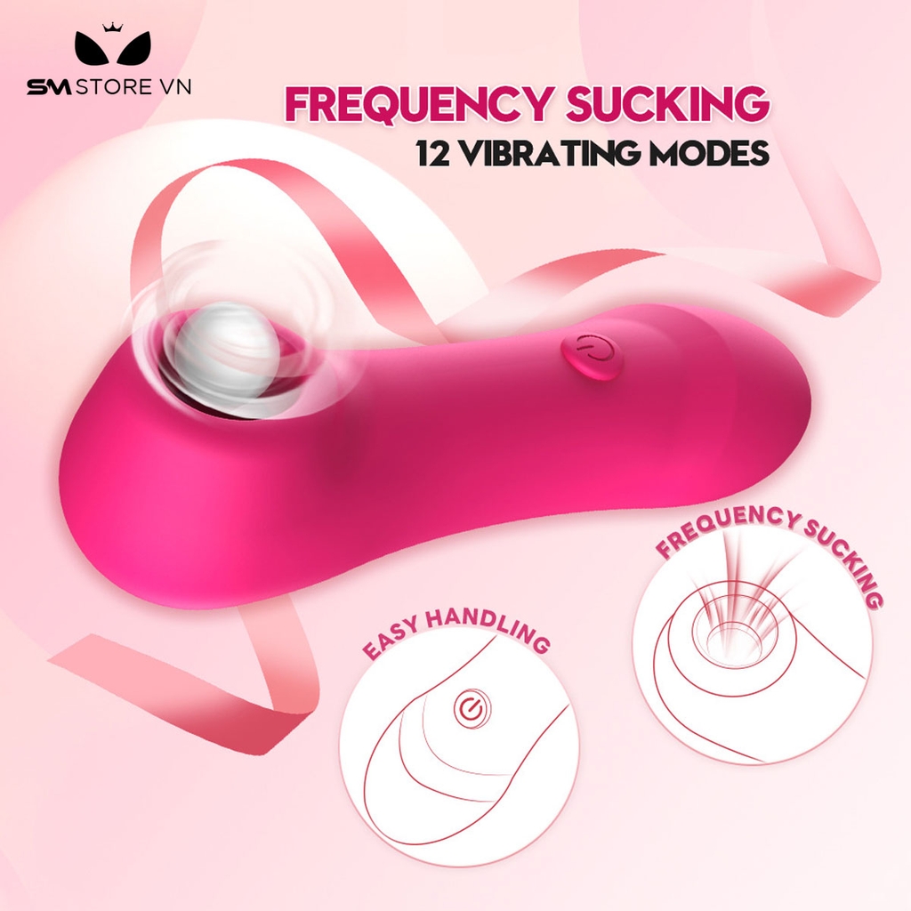 SMT2792 - Máy hút âm đạo silicon có 12 chế độ rung dài 126mm