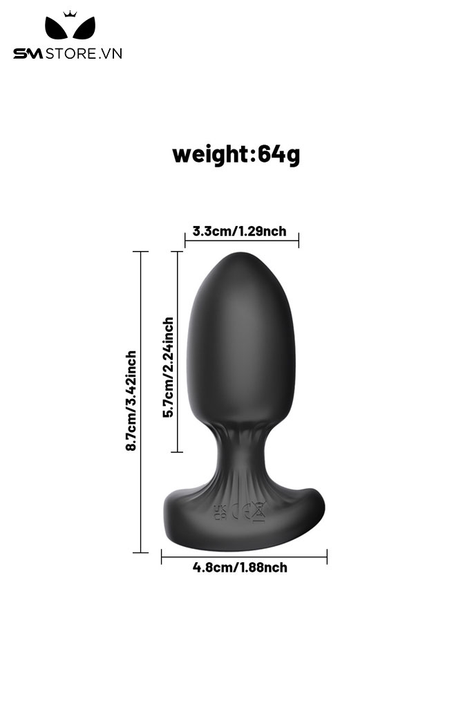 SMT2710 - Máy rung hậu môn điều khiển qua APP có 9 tần số sạc điện