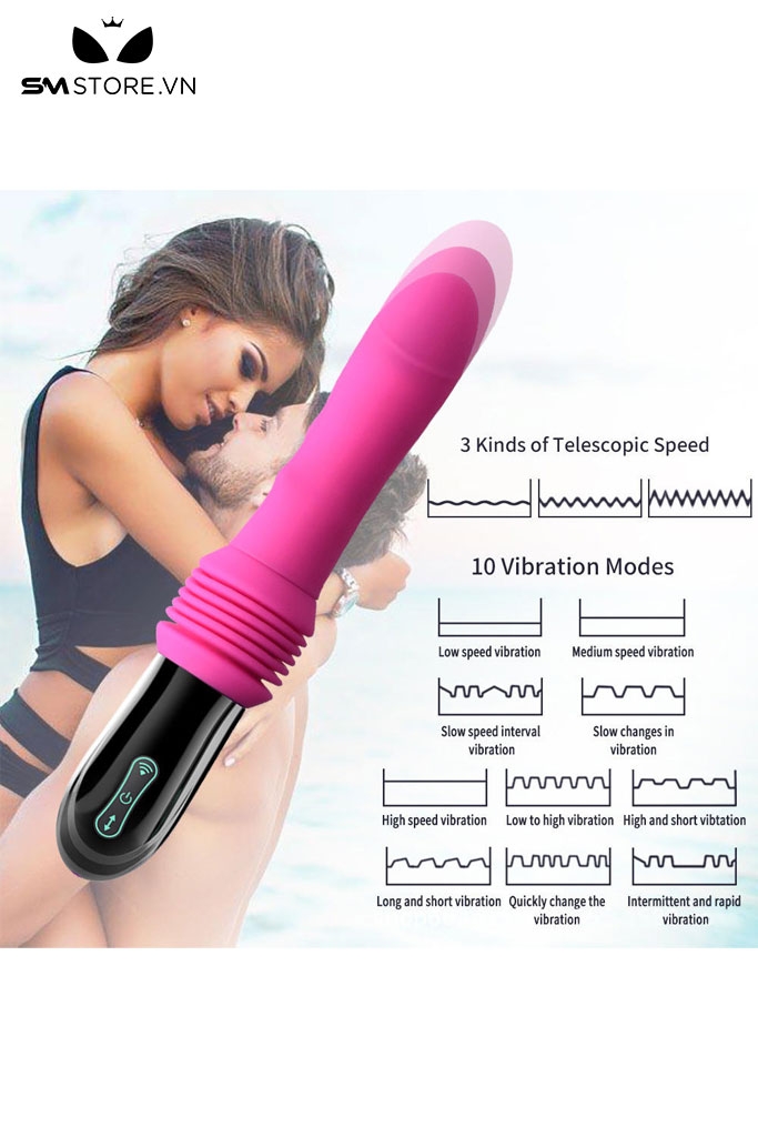 SMT2456 - Máy làm tình điều khiển từ xa có 10 kiểu rung sạc điện