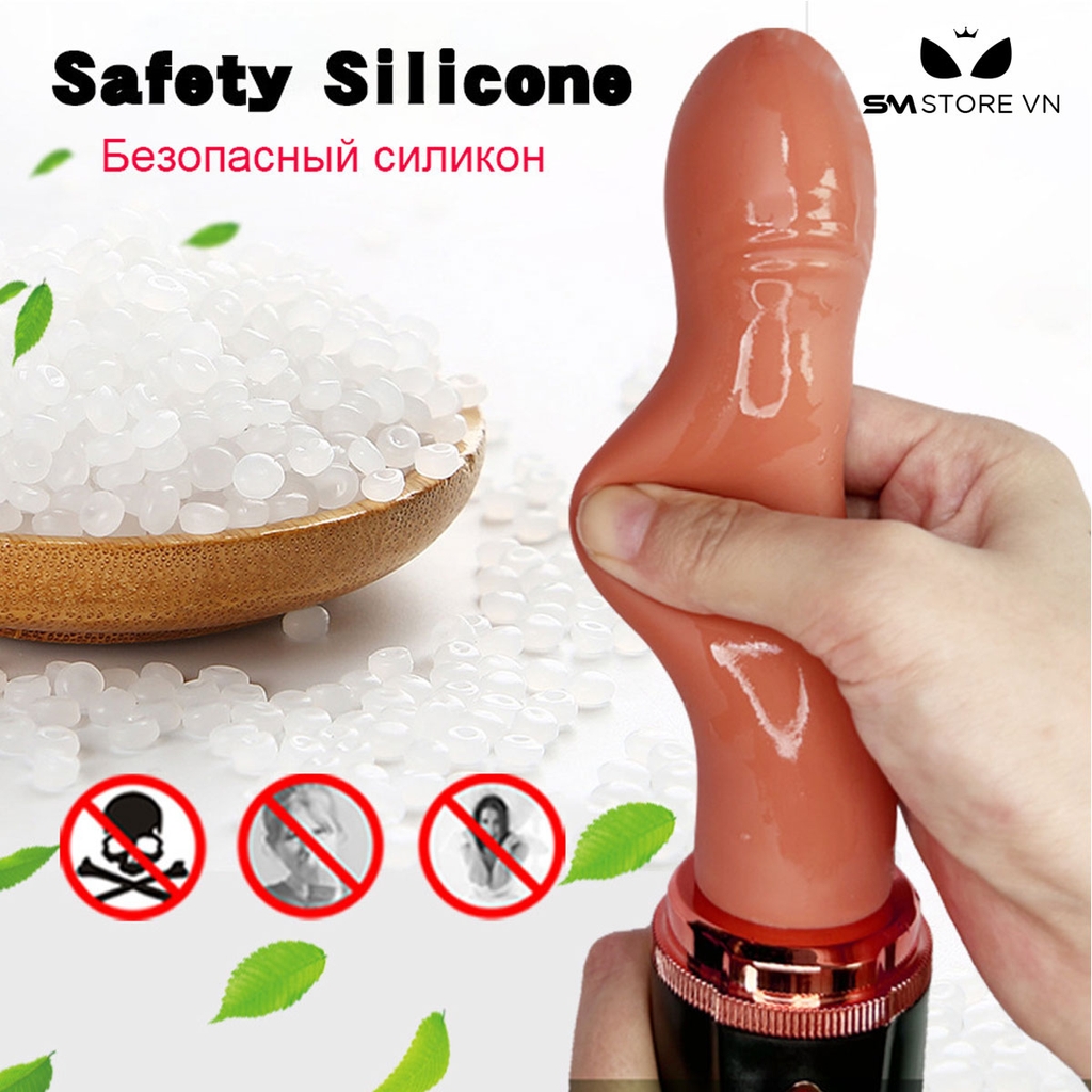 SMT1665 - Máy làm tình tự động rung 10 tần số dài 32cm dùng sạc