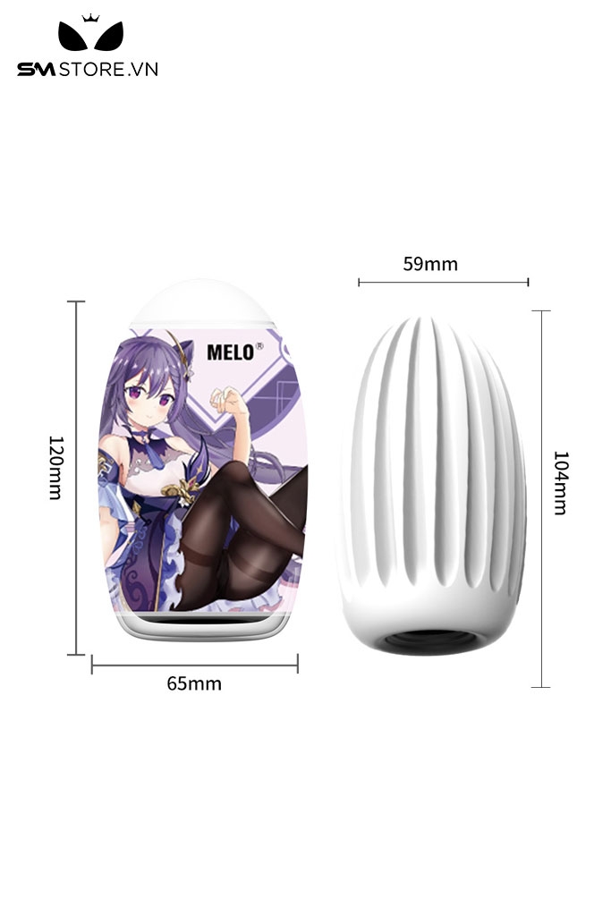 SMT1111 - Cốc thủ dâm anime mini silicon có nhiều đường vân dài 12cm