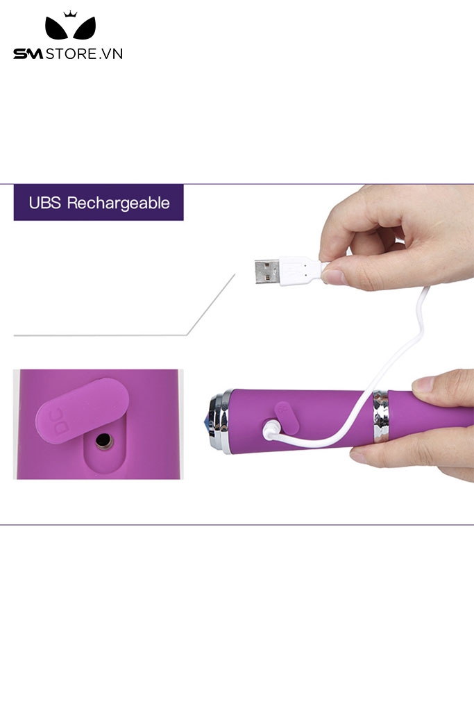 SMT2318 - Máy rung hình chiếc bút có 10 tần số sạc điện dài 19cm