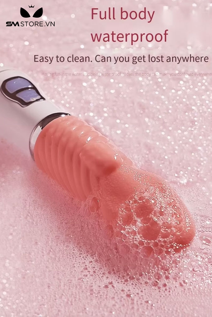 SMT113 - Lưỡi rung mini silicon dài 175mm sạc điện chống nước