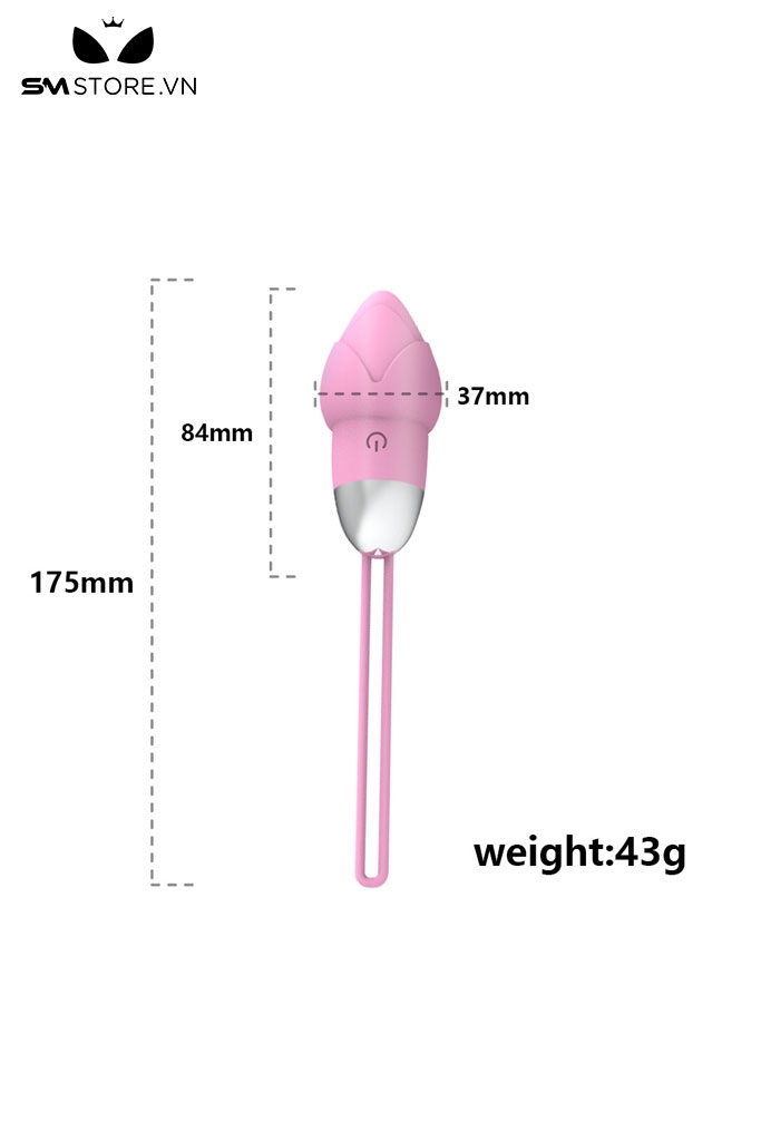 SMT2855 - Trứng rung mini điều khiển mini từ xa ngọn tre dài 175mm