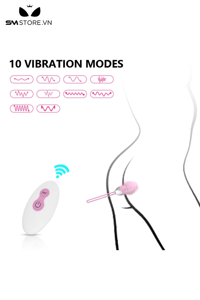 SMT1926 - Trứng rung có 10 tần số ngụy trang nụ hoa dài 17.5cm