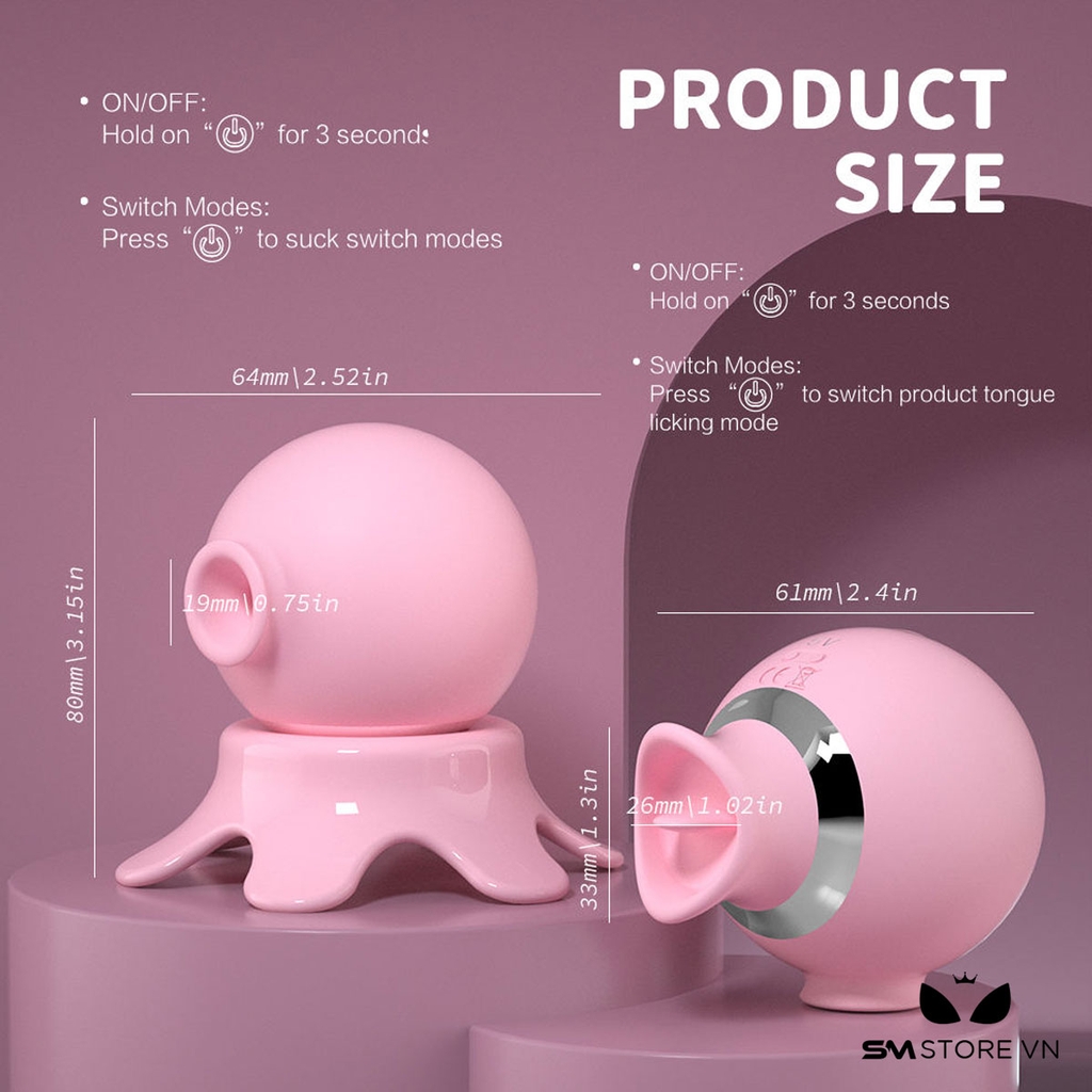 SMT1551 - Máy rung hút ngụy trang con bạch tuộc có 7 chế độ liếm