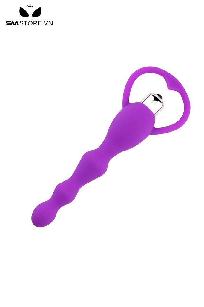 SMT789 - Máy rung hậu môn chuỗi 4 hạt silicon dài 17cm