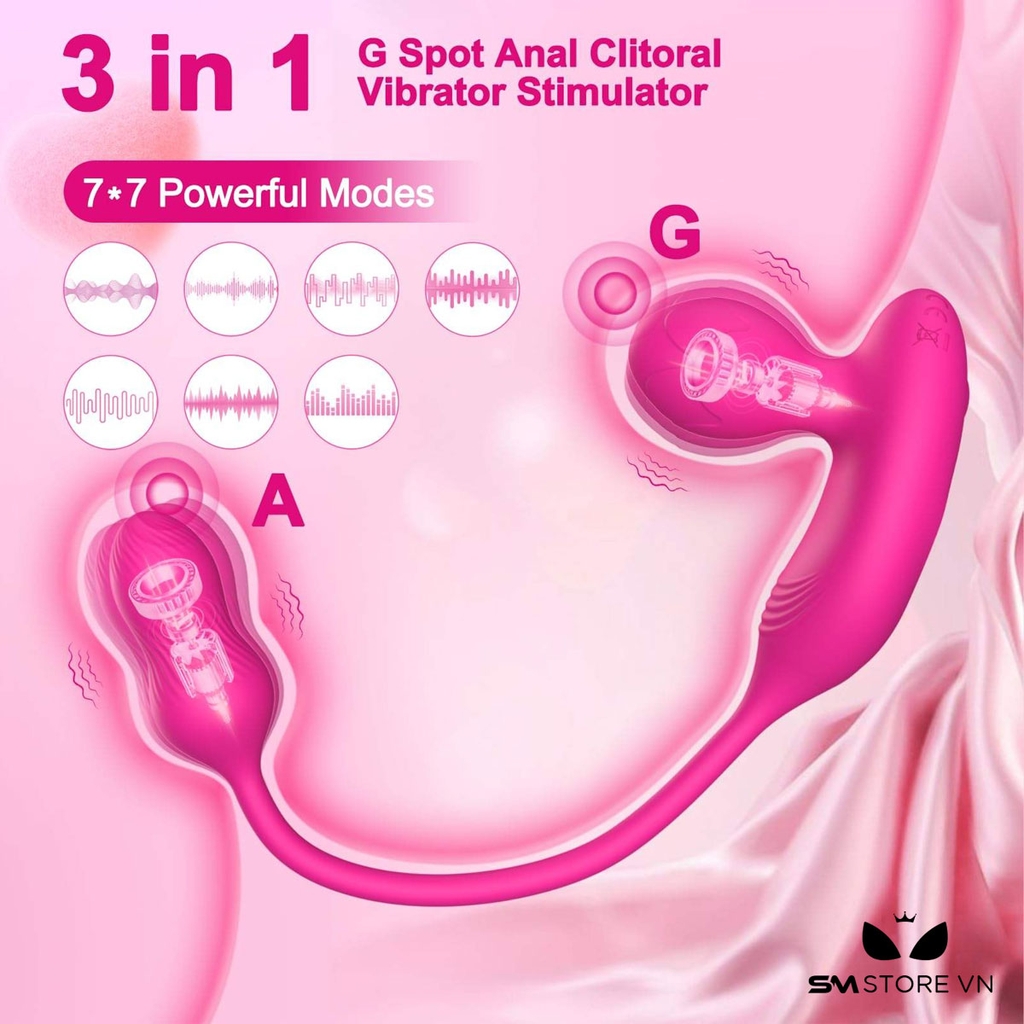 SMT2011 - Máy rung 2 đầu bằng silicon mềm kích thích điểm G